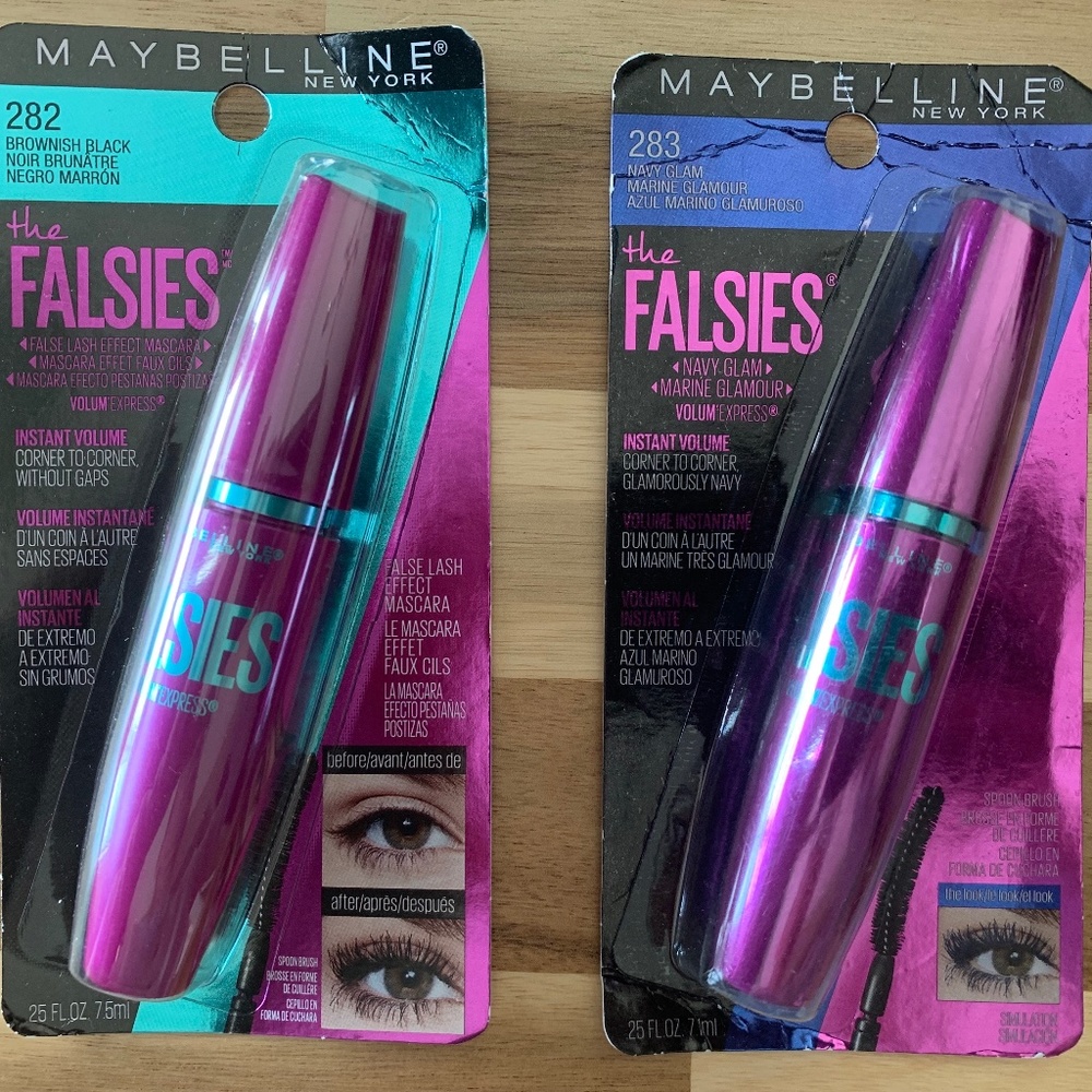 Maybelline Falsies Mascara (Navy Glam and Brownish Black)